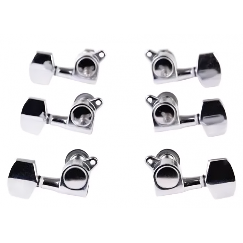 Clavijero 3+3 para guitarra Acustica Cromado AS-016P