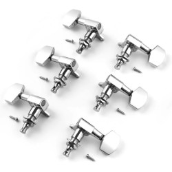 Clavijero 3+3 para guitarra Acustica Cromado AS-016P