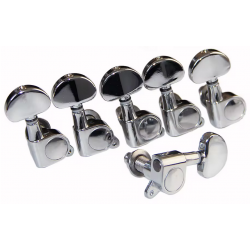 Clavijero 3+3 para guitarra Acustica Cromado AD-016P