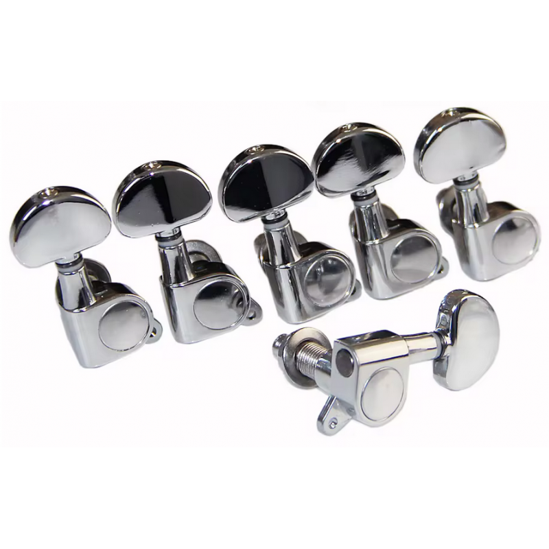 Clavijero 3+3 para guitarra Acustica Cromado AD-016P