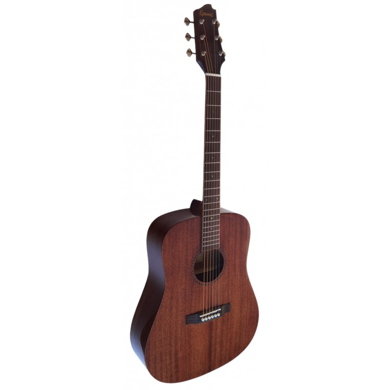 Egmond Guitarra Acustica EG-105 Toda Maciza de Caoba y acabado Brillo
