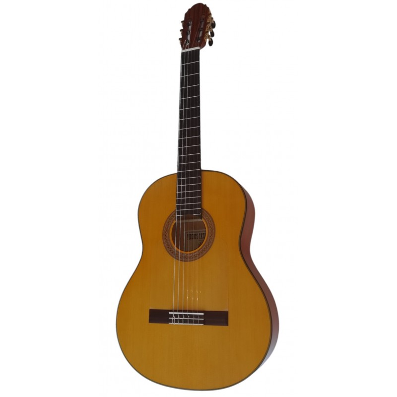 Vicente Tatay C320.301F Guitarra Flamenca - Acabado Ambar con golpeador instalado.