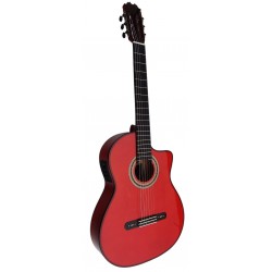 Antonio De Toledo Serie Legado Modelo AATF-17BRE CUT Blanca de Cipres teñido de rojo con Cutaway y Previo Fishman PSY-301