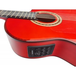 Antonio De Toledo Serie Legado Modelo AATF-17BRE CUT Blanca de Cipres teñido de rojo con Cutaway y Previo Fishman PSY-301