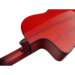 Antonio De Toledo Serie Legado Modelo AATF-17BRE CUT Blanca de Cipres teñido de rojo con Cutaway y Previo Fishman PSY-301