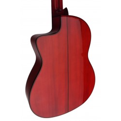 Antonio De Toledo Serie Legado Modelo AATF-17BRE CUT Blanca de Cipres teñido de rojo con Cutaway y Previo Fishman PSY-301