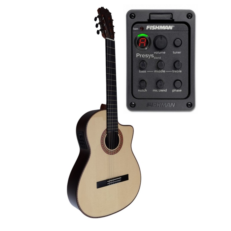 Antonio De Toledo Modelo F17 EQ Negra de Palo Santo con EQ fishman Con Cutaway ATF-17NE CUT