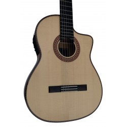 Antonio De Toledo Modelo F17 EQ Blanca de Cipres con EQ fishman Con Cutaway ATF-17BE CUT