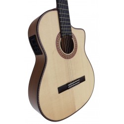 Antonio De Toledo Modelo F17 EQ Blanca de Cipres con EQ fishman Con Cutaway ATF-17BE CUT