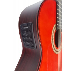Antonio De Toledo Serie Legado Modelo AATF-17NRE CUT Negra de Palosanto teñido de rojo - Con Cutaway y Previo Fishman PSY-301