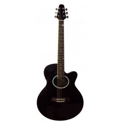 C330.646BK  Guitarra Acustica Mini Jumbo tipo APX  NEGRA