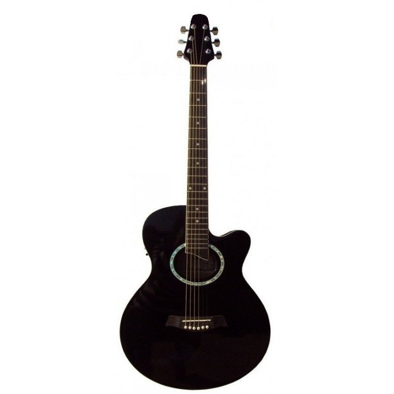 C330.646BK  Guitarra Acustica Mini Jumbo tipo APX  NEGRA