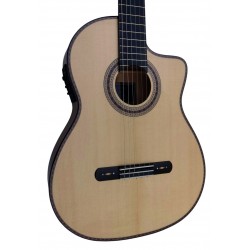 Antonio De Toledo Serie Legado Modelo AATF-17BE CUT Blanca de Cipres con EQ fishman Con Cutaway