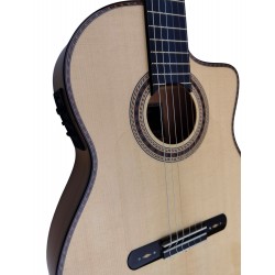 Antonio De Toledo Serie Legado Modelo AATF-17BE CUT Blanca de Cipres con EQ fishman Con Cutaway