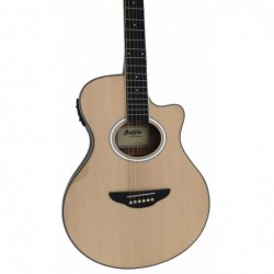 C331.646NMEQ  Guitarra Electroacustica  Baffin Mini Jumbo tipo APX de Sapeli y EQ con Afinador Acabado Brillo