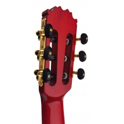 C320.590 Roja Guitarra Flamenca Vicente Tatay - Fondo de Sicomoro con Tapa Maciza de Abeto - Acabado Brillo Teñido de Rojo
