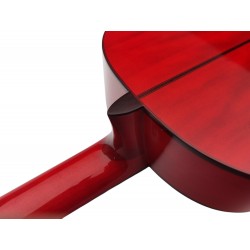 C320.590 Roja Guitarra Flamenca Vicente Tatay - Fondo de Sicomoro con Tapa Maciza de Abeto - Acabado Brillo Teñido de Rojo