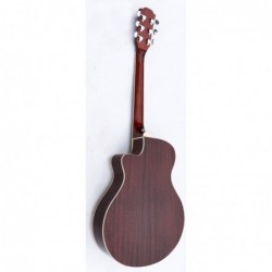 C331.646NMEQ  Guitarra Electroacustica  Baffin Mini Jumbo tipo APX de Sapeli y EQ con Afinador Acabado Brillo