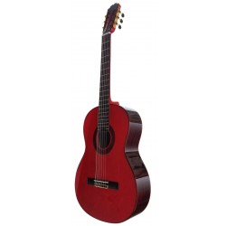 C320.590RS Roja Guitarra Flamenca Vicente Tatay - Fondo de Palosanto con Tapa Maciza de Abeto - Acabado Brillo Teñida de Rojo