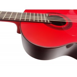C320.590RS Roja Guitarra Flamenca Vicente Tatay - Fondo de Palosanto con Tapa Maciza de Abeto - Acabado Brillo Teñida de Rojo