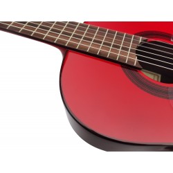 C320.580RS Roja Guitarra Flamenca Vicente Tatay - Fondo de Palosanto con Tapa de Abeto - Acabado Brillo Teñida de Rojo