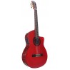 C320.590 RS CEQ Roja Guitarra Flamenca Vicente Tatay - Fondo de Palosanto Tapa Maciza de Abeto - EQ Fishman PSY-301 y Cutaway