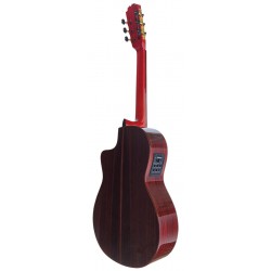 C320.590 RS CEQ Roja Guitarra Flamenca Vicente Tatay - Fondo de Palosanto Tapa Maciza de Abeto - EQ Fishman PSY-301 y Cutaway