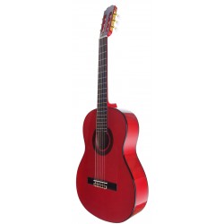 C320.580 Roja Guitarra Flamenca Vicente Tatay Tomas - Fondo de Sicomoro con Tapa de Abeto - Acabado Brillo Teñida de Rojo