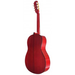 C320.580 Roja Guitarra Flamenca Vicente Tatay Tomas - Fondo de Sicomoro con Tapa de Abeto - Acabado Brillo Teñida de Rojo