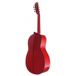 C320.590 Roja Guitarra Flamenca Vicente Tatay - Fondo de Sicomoro con Tapa Maciza de Abeto - Acabado Brillo Teñido de Rojo