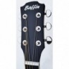C331.646EQBK Guitarra Electroacustica Baffin Mini Jumbo tipo APX NEGRA Amplificada y previo con Afinador Acabado Brillo