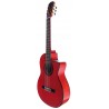 C320.590 CEQ Roja Guitarra Flamenca Vicente Tatay - Fondo de Sicomoro con Tapa Maciza de Abeto - EQ Fishman PSY-301 y Cutaway