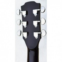 C331.646EQBK Guitarra Electroacustica Baffin Mini Jumbo tipo APX NEGRA Amplificada y previo con Afinador Acabado Brillo