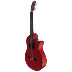 C320.580 CEQ Roja  Guitarra Flamenca Vicente Tatay - Fondo de Sicomoro con Tapa de Abeto - Amplificada con Cutaway