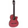 C320.580 CEQ Roja  Guitarra Flamenca Vicente Tatay - Fondo de Sicomoro con Tapa de Abeto - Amplificada con Cutaway