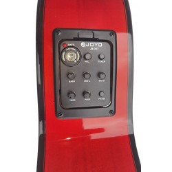 C320.580 CEQ Roja  Guitarra Flamenca Vicente Tatay - Fondo de Sicomoro con Tapa de Abeto - Amplificada con Cutaway