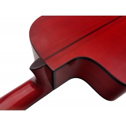 C320.580 CEQ Roja  Guitarra Flamenca Vicente Tatay - Fondo de Sicomoro con Tapa de Abeto - Amplificada con Cutaway
