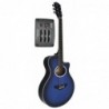 C331.646EQBL Guitarra Electroacustica Baffin Mini Jumbo tipo APX  AZUL Amplificada y previo con Afinador