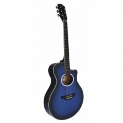 C331.646EQBL Guitarra Electroacustica Baffin Mini Jumbo tipo APX  AZUL Amplificada y previo con Afinador