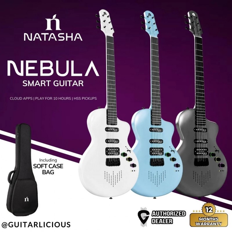 Guitarra Electrica Natasha Nebula con Efectos y Bluetooth