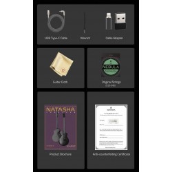 Guitarra Electrica Natasha Nebula con Efectos y Bluetooth