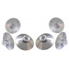 C303.099 - Seis ventosas de recambio para soporte de guitarra clasica y flamenca Rondine. Juego de 6 Ventosas para 2 recambios.