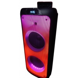 Columna Egmond EA-1035 con Bateria 12 horas y LEDS - 2 Altavoces 10" - Amplificador 400W MAX 100W RMS - 220v y 12v - Bluetooth