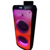 Columna Egmond EA-1035 con Bateria 12 horas y LEDS - 2 Altavoces 10" - Amplificador 400W MAX 100W RMS - 220v y 12v - Bluetooth