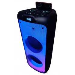 Columna Egmond EA-1035 con Bateria 12 horas y LEDS - 2 Altavoces 10" - Amplificador 400W MAX 100W RMS - 220v y 12v - Bluetooth