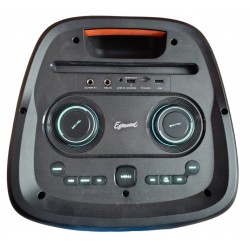 Columna Egmond EA-1035 con Bateria 12 horas y LEDS - 2 Altavoces 10" - Amplificador 400W MAX 100W RMS - 220v y 12v - Bluetooth