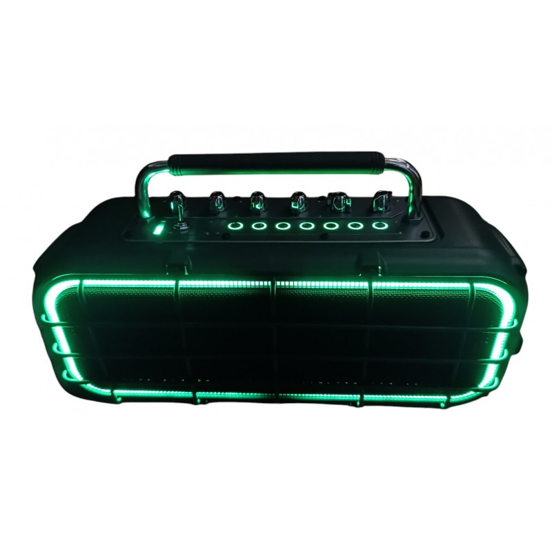 Amplificador Egmond EA-204 con Bateria hasta 16 horas y LEDS - 2 Altavoces de 6.5" - Ampli 480W MAX 120W RMS- Bluetooth