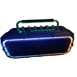 Amplificador Egmond EA-204 con Bateria hasta 16 horas y LEDS - 2 Altavoces de 6.5" - Ampli 480W MAX 120W RMS- Bluetooth