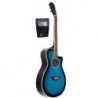 C331.646EQBL Guitarra Electroacustica Baffin Mini Jumbo tipo APX  AZUL Amplificada y previo con Afinador