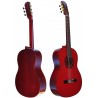 C320.590PF Roja Guitarra Flamenca Vicente Tatay - Fondo de palosanto de Mexico y Tapa Maciza - Acabado Brillo Teñida de Rojo